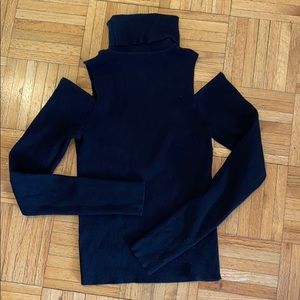 A.L.C Black Turtle Neck w/ shoulder cutouts Size M
